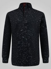 D555 Chandler Reno 1/4 Zip Neck Sweatshirt With Bear Logo Negro