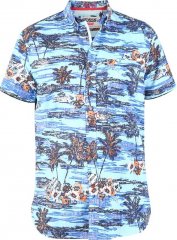 D555 CHARFORD Hawaiian Reverse Printed Shirt