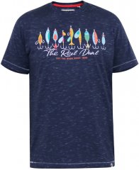D555 Cropwell Camiseta con estampado de pesca azul marino