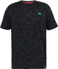 D555 ORSTON Reno Fabric Crew Neck T-Shirt With Chest Embroidery Black Reno
