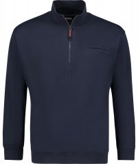Adamo 159305 Sudadera con cuello alto y cremallera Azul oscuro