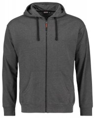 Adamo 159306 Sudadera con capucha y cremallera Gris oscuro jaspeado