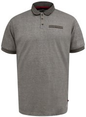 D555 Holyhead Polo Texturizado con Bolsillo en el Pecho Gris