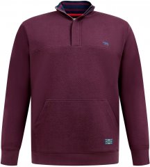 D555 Lancaster Sudadera Acolchada Burdeos