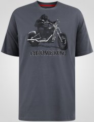 D555 Craig Gorilla Biker Camiseta con Estampado Gris Oscuro