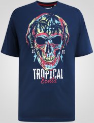 D555 Linton Camiseta con Estampado de Calavera Multicolor Azul Marino