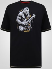 D555 Macfarlan Camiseta con Estampado de Gorila Negra