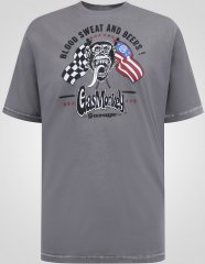 D555 Jasper Official Gas Monkey Camiseta con Estampado Gris