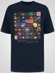 D555 Otto Official Pink Floyd 50th Anniversary Camiseta con Estampado Azul Marino