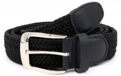 D555 Simon Braided Belt Black