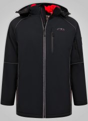 D555 Jamie Soft Shell Detachable Hood Padded Jacket Negro TALL