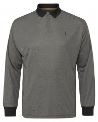 North Latitude Cool Effect Polo Manga Larga Negro
