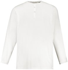 JP1880 702555 Camiseta Henley de manga larga Blanco
