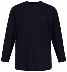 JP1880 702555 Camiseta Henley de manga larga Azul marino