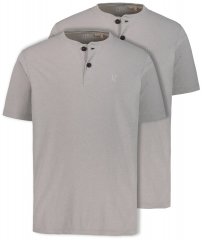 JP1880 708420 Camiseta Henley pack de 2 Gris jaspeado