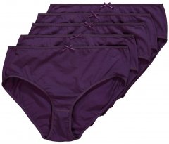 Ulla Popken 710201 Bragas pack de 5 Berenjena