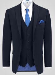 D555 Ted 4 Way Stretch Tailored Suit Jacket Azul marino