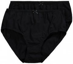 Ulla Popken 712882 Bragas pack de 2 Negro