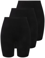 Ulla Popken 716595 Bóxer pack de 3 Negro