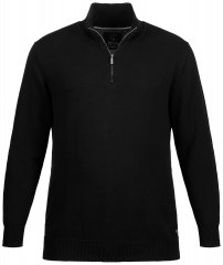 JP1880 716842 Jersey de punto con media cremallera Negro