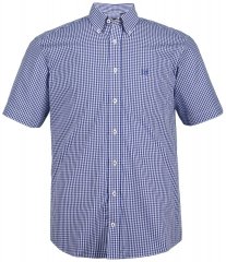 JP1880 722860 Camisa de cuadros vichy de manga corta Azul claro
