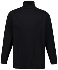 JP1880 723303 Jersey de cuello alto de manga larga Negro
