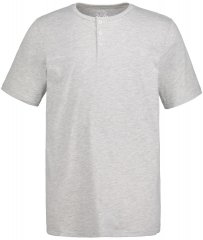 JP1880 726695 Camiseta Henley Gris jaspeado