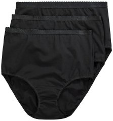 Ulla Popken 795269 Bragas pack de 3 Negro