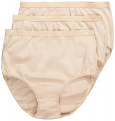Ulla Popken 795269 Bragas de talle alto pack de 3 Blanco roto