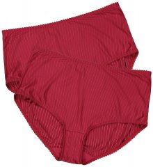Ulla Popken 800279 Bragas de rayas pack de 2 Burdeos