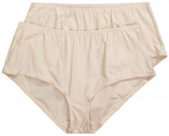 Ulla Popken 800279 Bragas de rayas pack de 2 Blanco roto