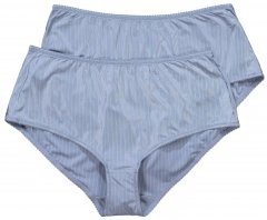 Ulla Popken 800279 Bragas de rayas pack de 2 Azul claro