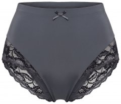 Ulla Popken 809385 Braga moldeadora con encaje Antracita