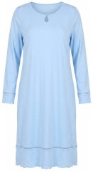 Ulla Popken 810581 Camisón con encaje Azul claro
