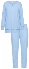 Ulla Popken 810592 Pijama con encaje Azul claro