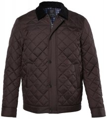 JP1880 811805 Chaqueta acolchada con cuello de pana Marrón negro