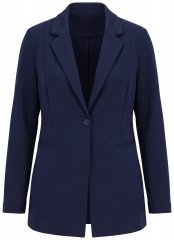 Ulla Popken 812754 Blazer de punto de Roma Azul marino