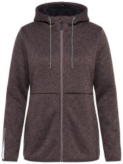 Ulla Popken 812880 Chaqueta de punto polar con forro teddy Topo
