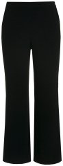 Ulla Popken 813306 Pantalón de traje ancho con cintura elástica Negro