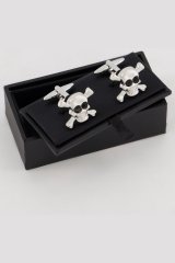 JP1880 816868 Gemelos con calavera Gris plata