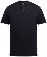 JP1880 818628 Camiseta Henley con corte para barriga Negro