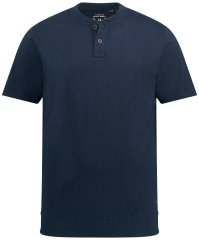 JP1880 818628 Camiseta Henley con corte para barriga Azul marino