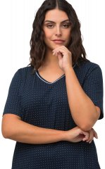 Ulla Popken 819289 Camisón de manga corta pack de 2 Azul marino