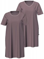 Ulla Popken 819289 Camisón de manga corta pack de 2 Marrón