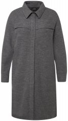 Ulla Popken 820516 Abrigo de lana Gris jaspeado
