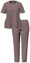 Ulla Popken 821244 Pijama de lunares Marrón