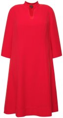 Ulla Popken 823290 Vestido evasé con bolsillos Rojo