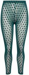 Ulla Popken 823383 Leggings de media de lunares Verde oliva