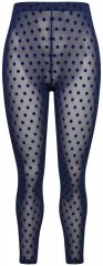 Ulla Popken 823383 Leggings de media de lunares Azul marino