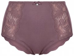 Ulla Popken 825788 Bragas de talle alto con encaje Marrón